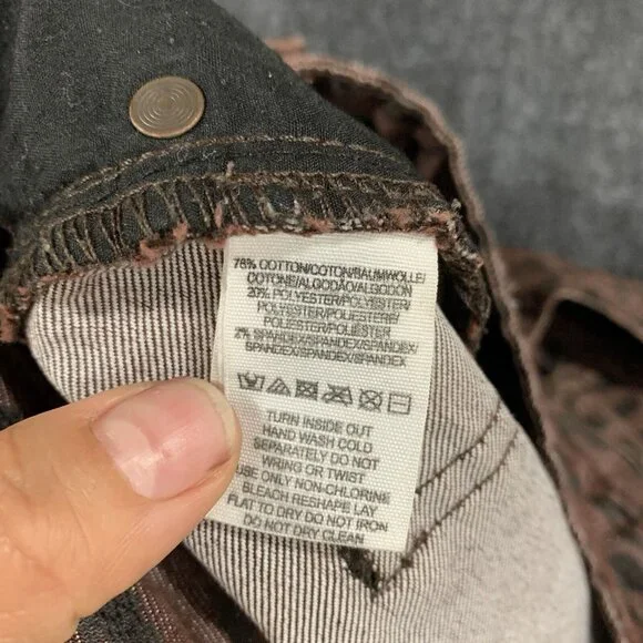 Free People animal print Low Rise jean’s Skinny Leopard Jeans size 28 E12 - Picture 7 of 8